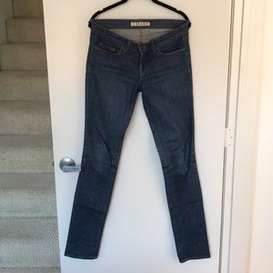 J brand 26 pencil leg Miner jeans 34” inseam